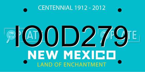 IO0D279 New Mexico License Plate