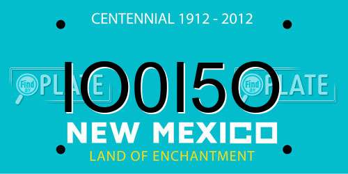 IO0I5O New Mexico License Plate
