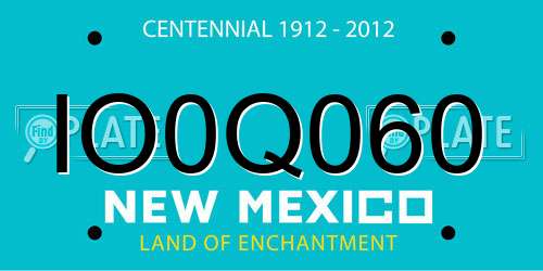 IO0Q060 New Mexico License Plate