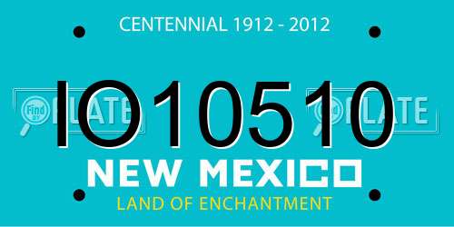 IO10510 New Mexico License Plate