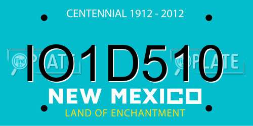 IO1D510 New Mexico License Plate