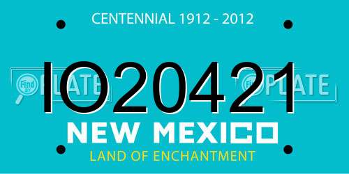 IO20421 New Mexico License Plate