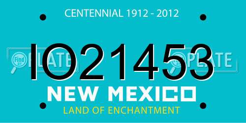 IO21453 New Mexico License Plate