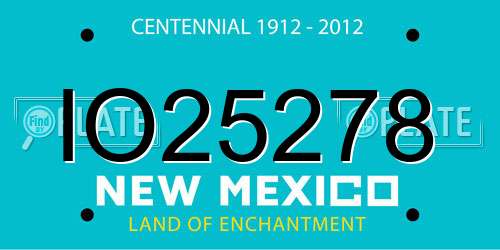 IO25278 New Mexico License Plate