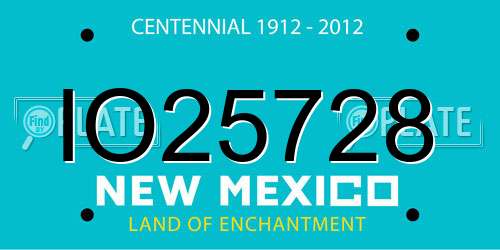IO25728 New Mexico License Plate