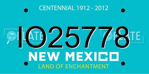 IO25778 New Mexico License Plate