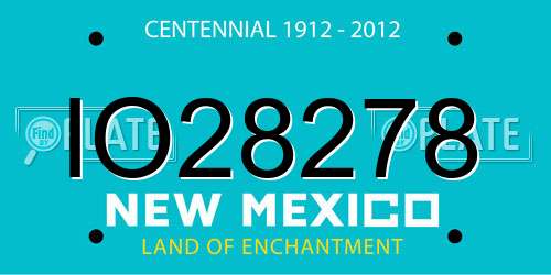 IO28278 New Mexico License Plate