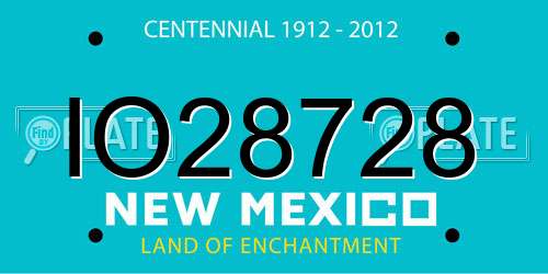 IO28728 New Mexico License Plate