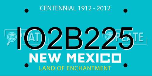 IO2B225 New Mexico License Plate