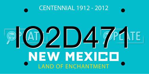 IO2D471 New Mexico License Plate