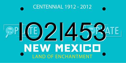 IO2I453 New Mexico License Plate