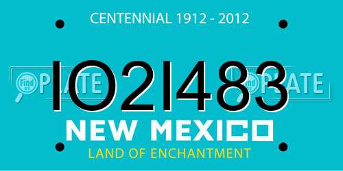 IO2I483 New Mexico License Plate