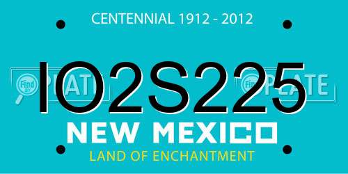 IO2S225 New Mexico License Plate