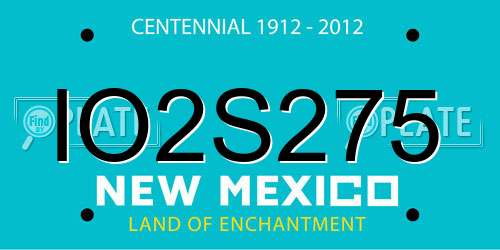 IO2S275 New Mexico License Plate