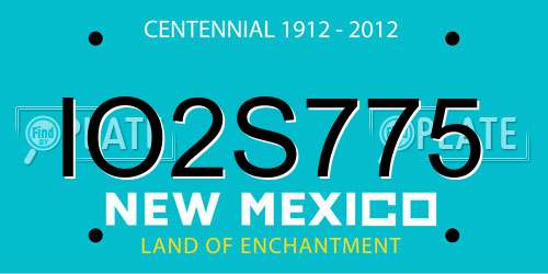 IO2S775 New Mexico License Plate