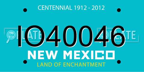 IO40046 New Mexico License Plate