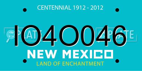 IO4O046 New Mexico License Plate