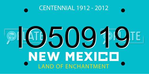 IO50919 New Mexico License Plate