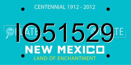 IO51529 New Mexico License Plate