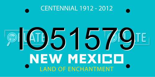 IO51579 New Mexico License Plate
