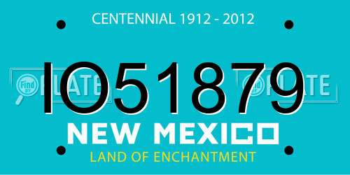 IO51879 New Mexico License Plate