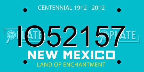 IO52157 New Mexico License Plate