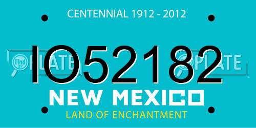 IO52182 New Mexico License Plate