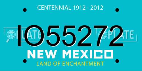 IO55272 New Mexico License Plate