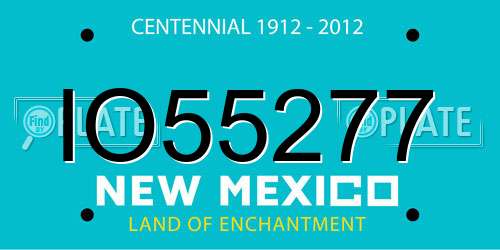 IO55277 New Mexico License Plate
