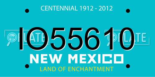 IO55610 New Mexico License Plate