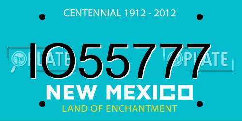 IO55777 New Mexico License Plate