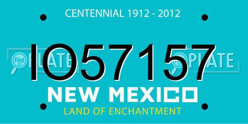 IO57157 New Mexico License Plate
