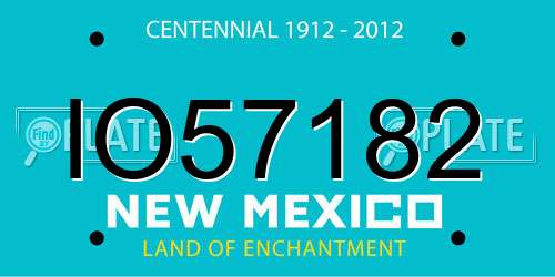 IO57182 New Mexico License Plate