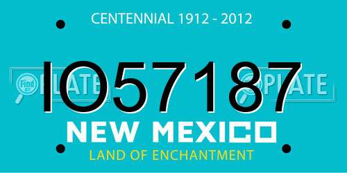 IO57187 New Mexico License Plate