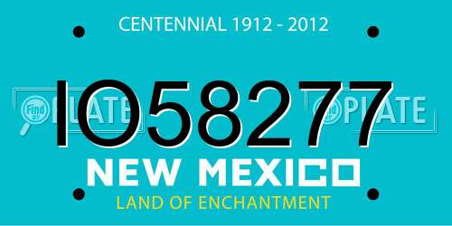 IO58277 New Mexico License Plate