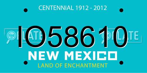 IO58610 New Mexico License Plate