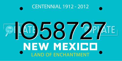 IO58727 New Mexico License Plate