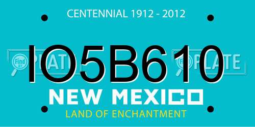 IO5B610 New Mexico License Plate
