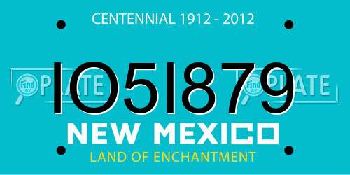 IO5I879 New Mexico License Plate
