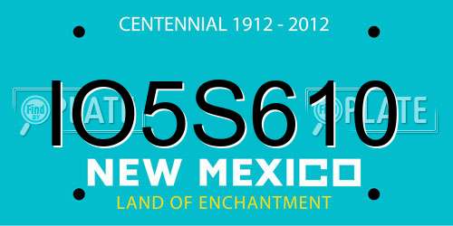 IO5S610 New Mexico License Plate