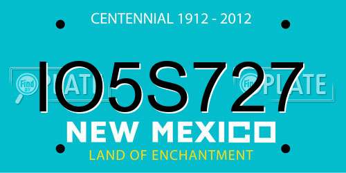 IO5S727 New Mexico License Plate