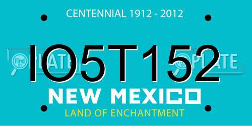 IO5T152 New Mexico License Plate