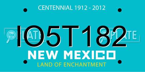IO5T182 New Mexico License Plate
