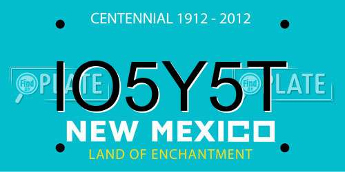 IO5Y5T New Mexico License Plate