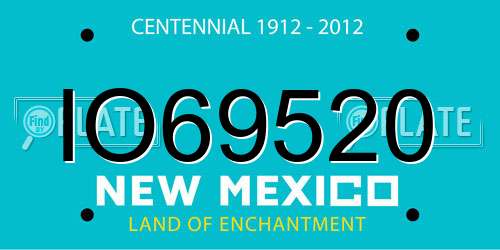IO69520 New Mexico License Plate