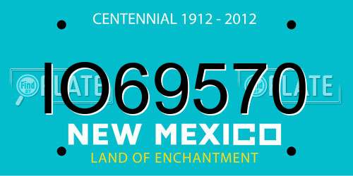 IO69570 New Mexico License Plate