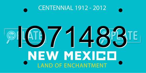 IO71483 New Mexico License Plate