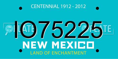 IO75225 New Mexico License Plate