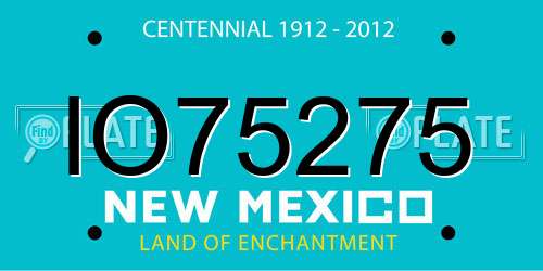 IO75275 New Mexico License Plate