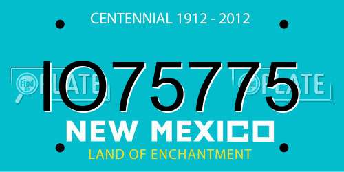 IO75775 New Mexico License Plate